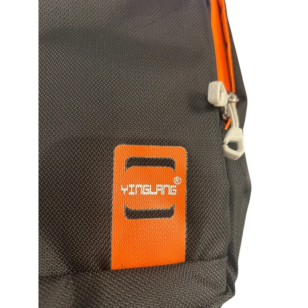 YINGLANG Black Orange Sling Bag Chest Pack Crossbody Messenger Backpack Travel‎